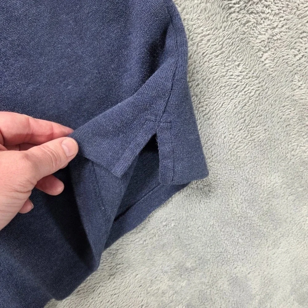 Polo Ralph Lauren Sweater Mens Medium Blue Long‎ Sleeve Quarter Zip Pullover